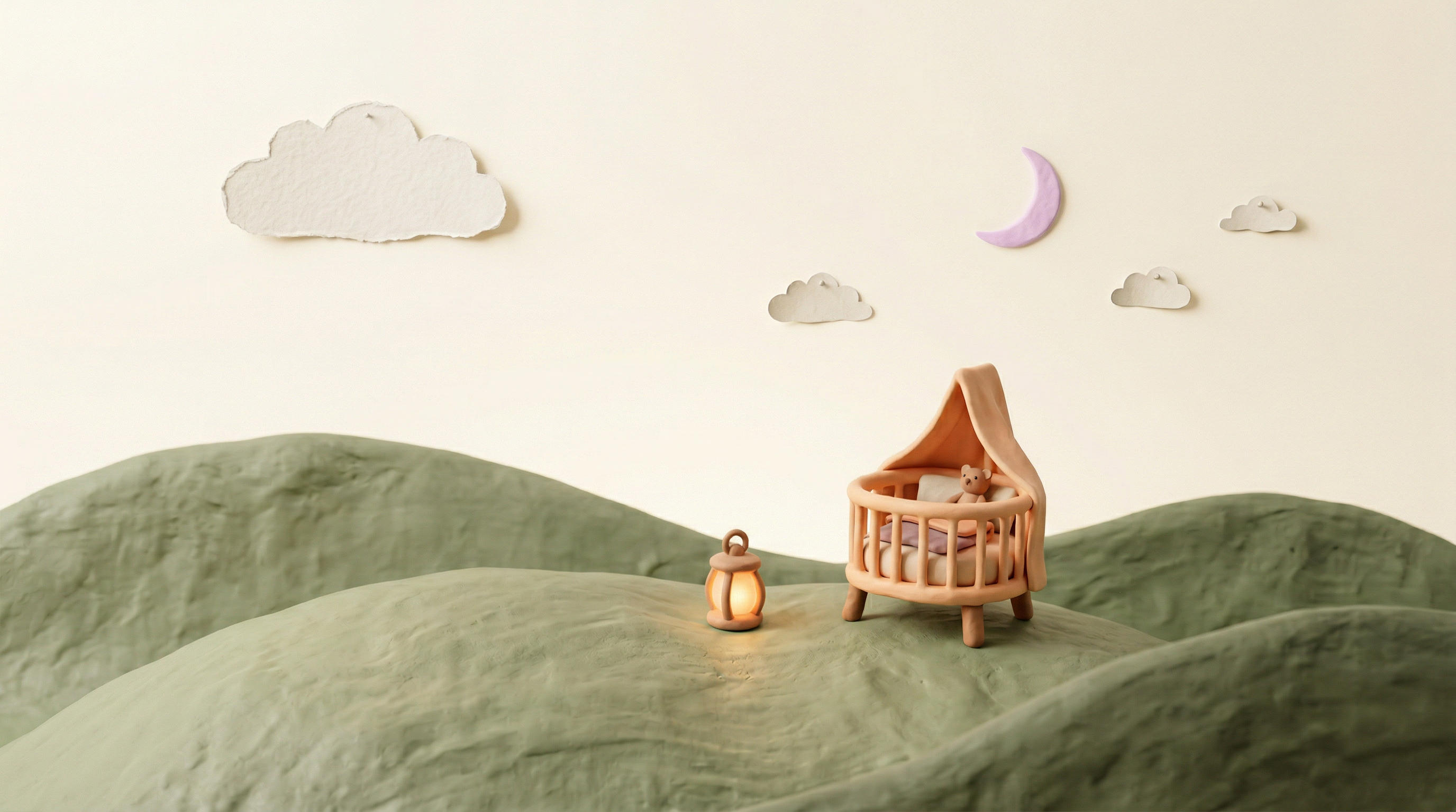 Nurture app showing a peaceful nursery scene