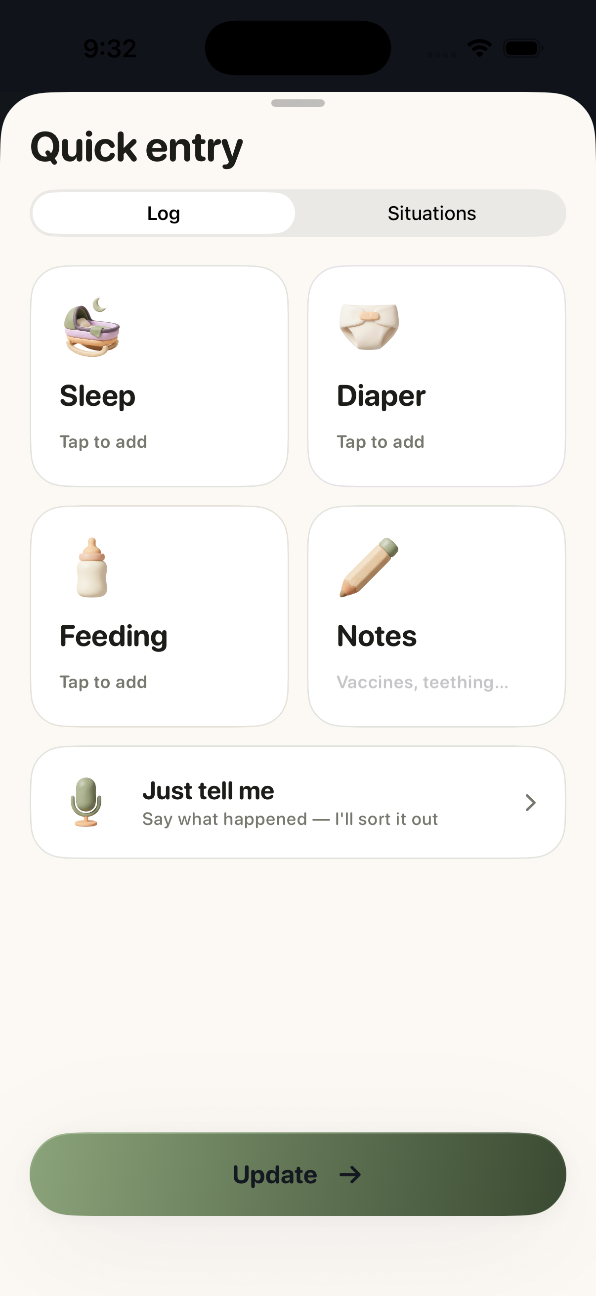 Nurture quick entry night
