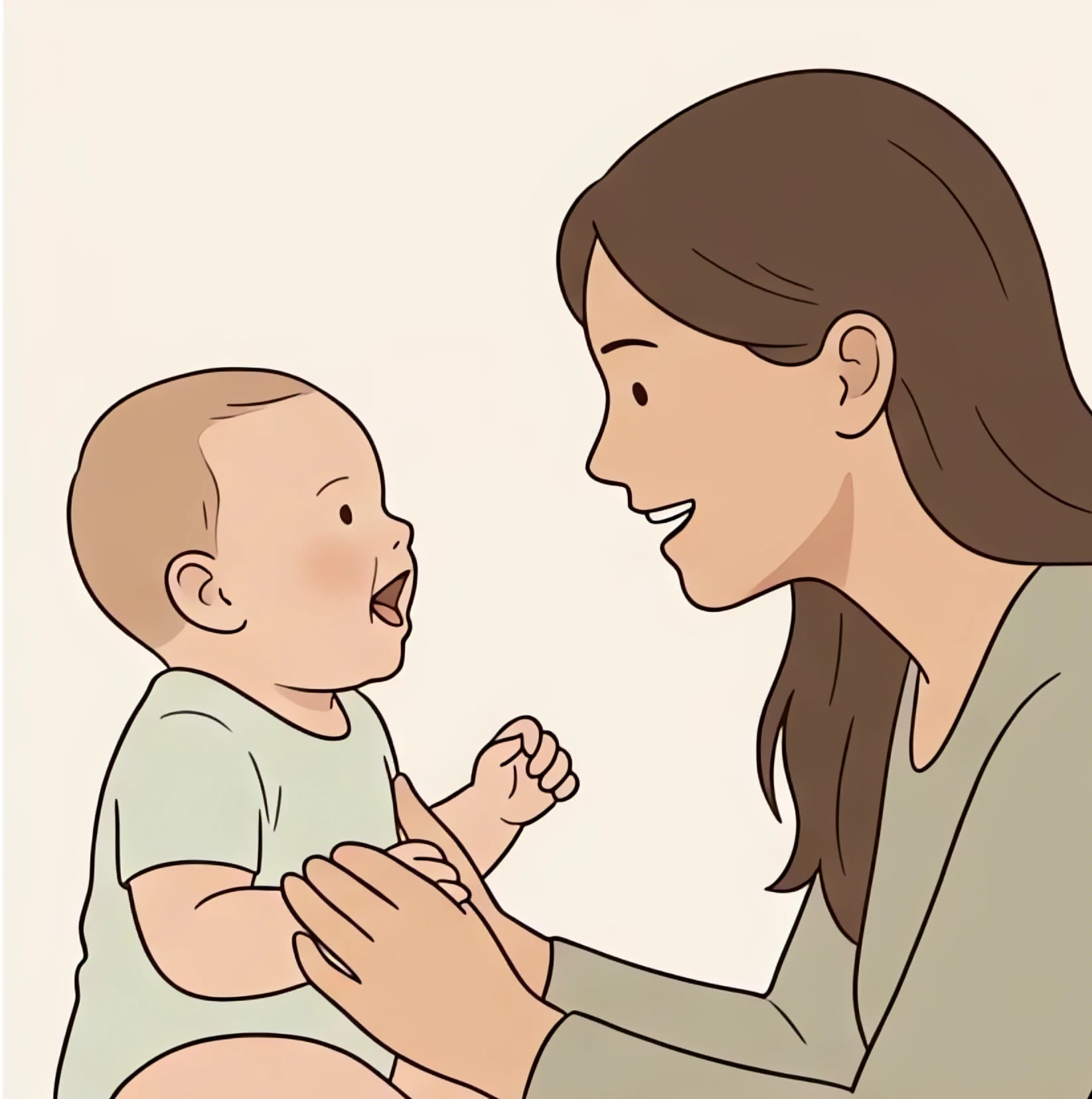 3-month-old baby reaching for and grasping a colorful toy